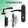 EAI Black Door Handle Key Lock Set - 1 Pair