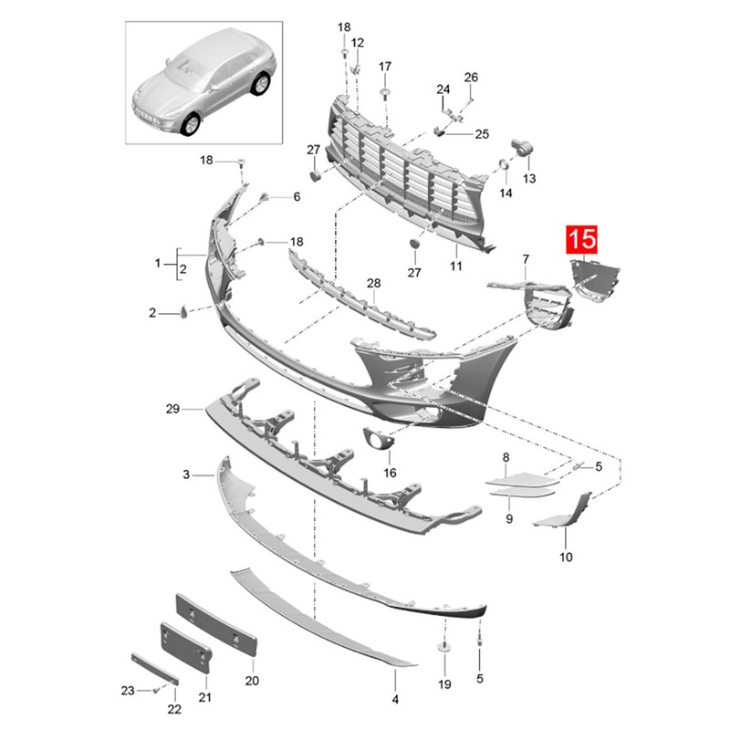 Front Bumper Air Duct Front Side Bumper Air Intake Guide