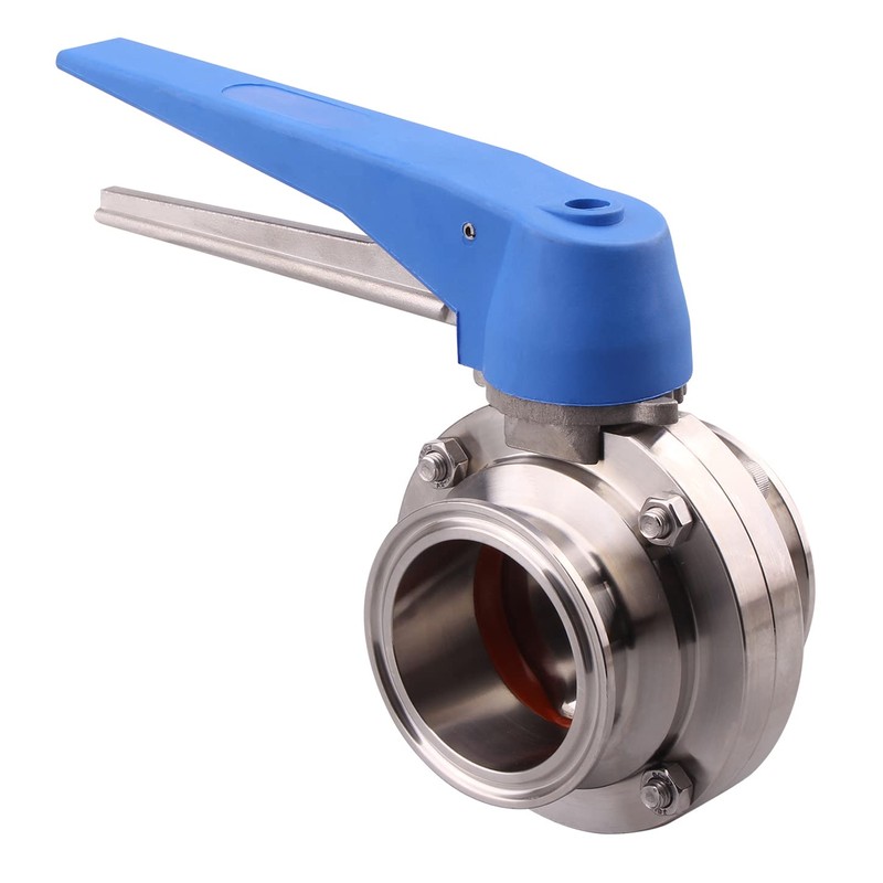 DERNORD 2 Pack Butterfly Valve with Blue Trigger Handle Stainless