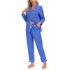COLORFULLEAF Women's 100% Cotton Long Sleeve Pajama Sets Button Down