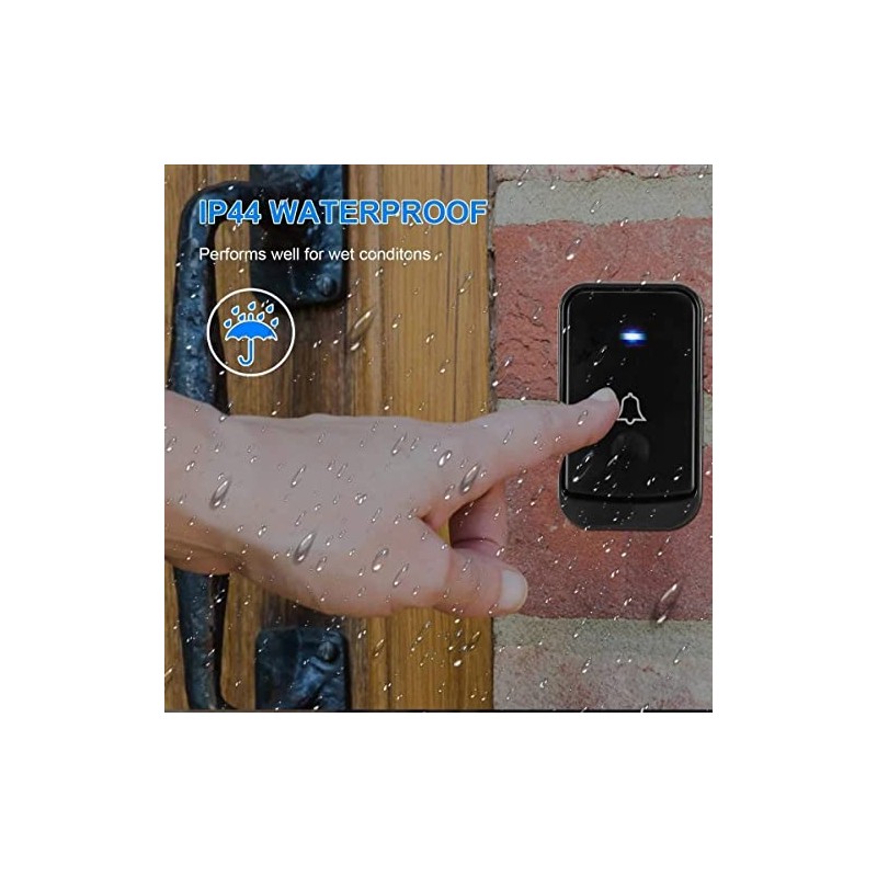 Timbre Inalámbrico Impermeable para Puerta, Timbres Inalámbricos para Casa