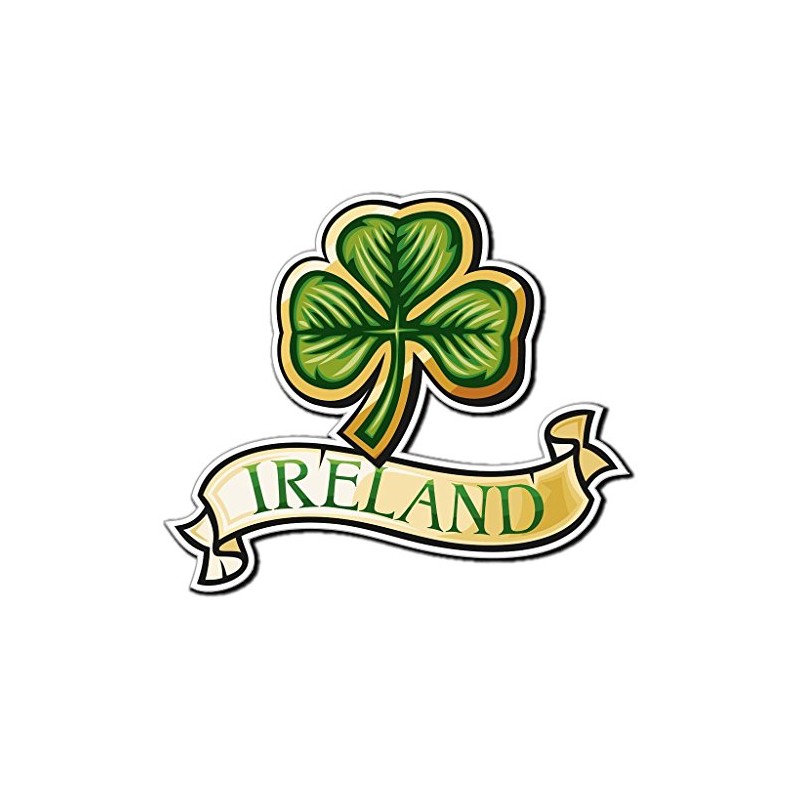 2 x 10cm/100mm Ireland Clover Lucky Irish Car Window Cling