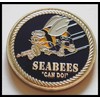 Navy Seabees Military Colorized Challenge Art Coin