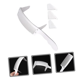 PACKOVE Professional Hair Comb Set with Ergonomic Curved Styling Guides Adjustable White Barber Comb for Precise Haircut Leveling and Comfortable Grip for Stylists