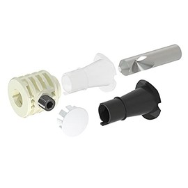 Fischer 9 B, WB 9B, Concealed Toilet and Bidet Fixing with Bottom Access, 2 Appliances wb9 B with Hose, White, 2 Black Funnels, 2 No Type Pipes, 34-47