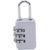 Silver Portable Luggage Locks 3 Digit Combination Padlocks Number Code
