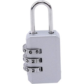 Silver Portable Luggage Locks 3 Digit Combination Padlocks Number Code Locks for Notebook, Combination Padlocks