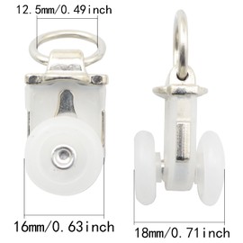 Pro Bamboo Kitchen 10PCS Heavy Duty Curtain Guide Pulley Plastic Alloy Home Curtain Track Silent Slider for Living Room Bedroom Office Curtains