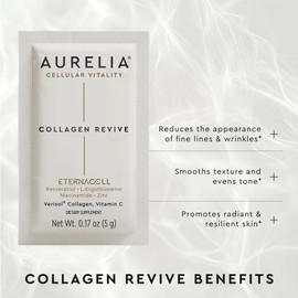 AURELIA AURELIA Collagen Revive | Advanced Cellular Anti-Aging Supplement | Help Reduce Fine Lines & Wrinkles | with Zinc, Resveratrol, Niacinamide, Ergothioneine & Vitamin C