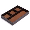 BTSKY 4 slots Desk Drawer Organizer, PU Leather Drawer Storage