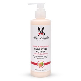 Warren London Hydrating Butter Leave in Pet Conditioner for Dogs | Lotion for Skin and Coat | Aloe Puppy & Dog Conditioner for Hair Detangler, Dry Skin, & Pet Fur Dandruff | Made in USA | Guava 8oz