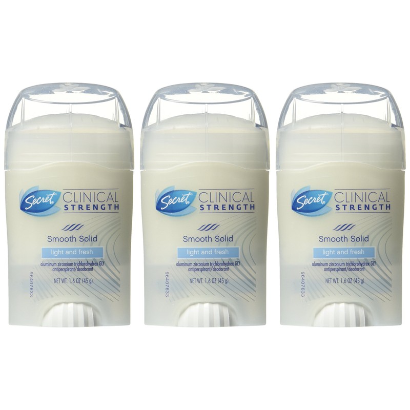 Secret Clinical Strength Soft Solid Antiperspirant and Deodorant, Light and