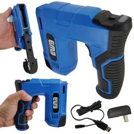 EMB Cordless Staple Gun, 4V Power Brad Nailer/Staple Nailer Electric Stapler with Charger Included USB main plug, a Charging Cable, 1000pc 8mm 18 Gauge Nails