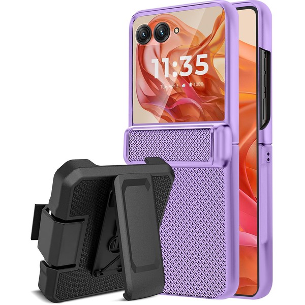 Miimall Compatible Moto Razr 50 Case Holster with Clip [Matte