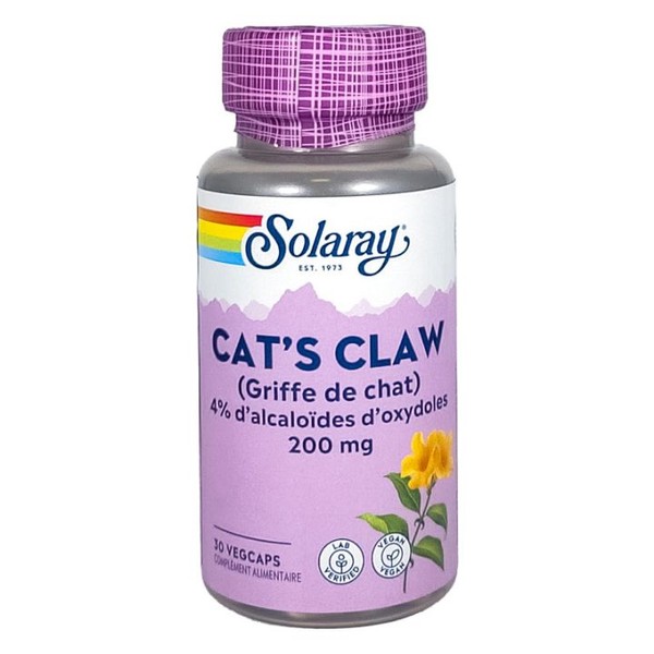 Solaray Cat's Claw (Griffe de Chat) 200 mg 30 gélules