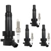 OCPTY 4 Ignition Coils with 4 Iridium Spark Plugs Compatible