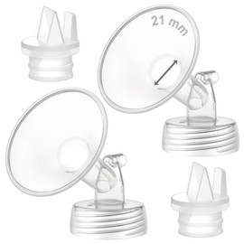 Maymom Pump Part Compatible with Spectra/Ameda Luna Pumps, Syngery Gold; Incl Wide Mouth Flange 21 mm 2nd Gen. Valve; Not Original Spectra Flange; Replaces Spectra S1 S2, Plus Shield, Accessories