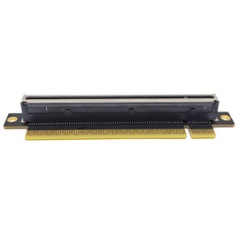 PCIe 5.0 x16 Riser Card, PCIe to PCIe Adapter Card, PCI Express 5.0 x16 to PCIe Converter, PCI-e Extender Card for Computer & 1U/2U/3U/4U Server Case, 90 Degree