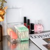 Linkidea Transparent Qtip Holder with Lid and Removable Beauty Egg