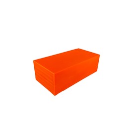 EcoCut: High-Density Polyethylene (HDPE) Orange Plastic Block 2" x 3" x 6" - for Machining, Home Improvements, Prototypes, DIY Projects, Engineering
