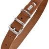 HUNTER Grenada Leather Dog Collar, Cognac, Handmade in Germany, for