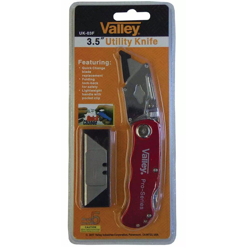 Valley Pro Series All Metal Folding 3.5" Utility Knife with