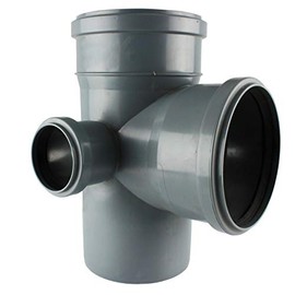 MKK - 19560-001 - HT Pipe Double Branch Diameter 110 with 90° Bend Double Connection Fitting Diameter 110/50/110/90° Right