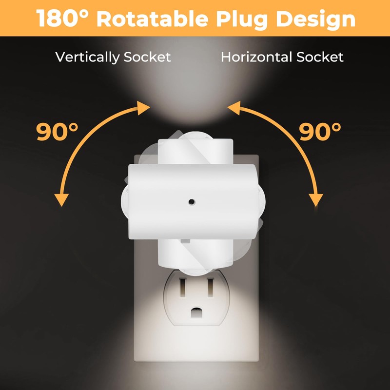 LED Night Light Plug in, Modern Plug-into Wall NightLight, Adjustable