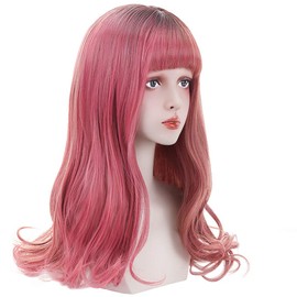 Long Wig, Loose Curl, Gradient, Lolita, Heat Resistant, Parted, Full Wig, Stylish, Imechen, 3 Colors Available (Pink & Red)