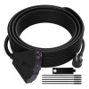 Cable De Extensión Kxable 20ft 3 Salidas 12awg Negro