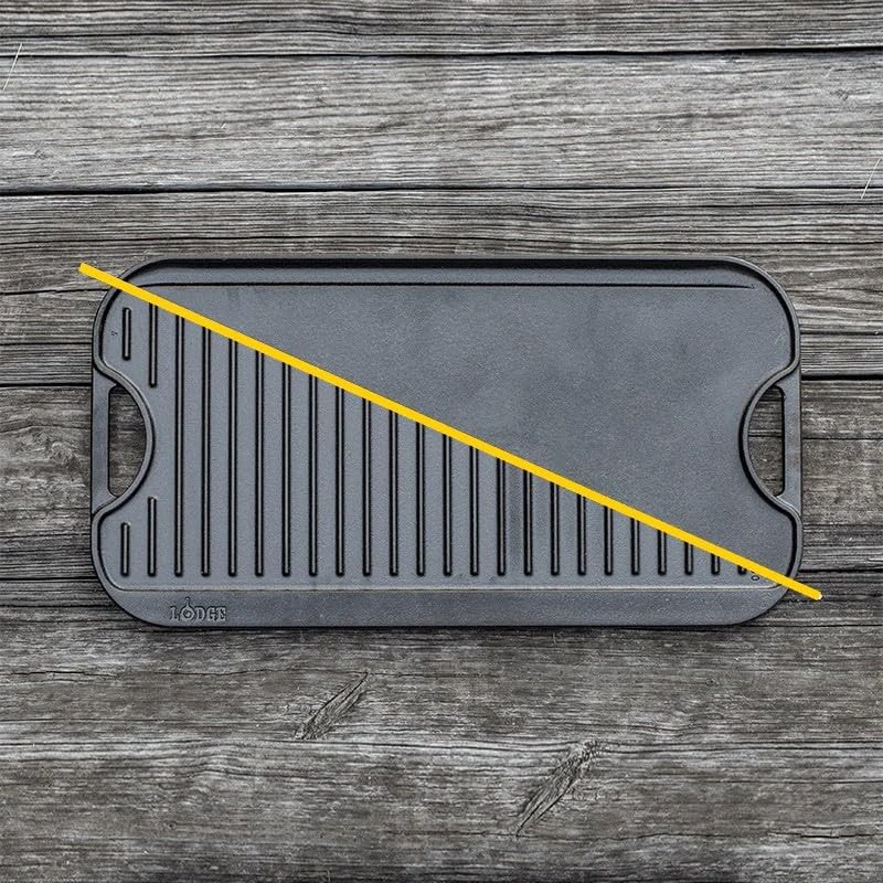 Lodge 20 x 10.44 Inch Pro-Grid Reversible Cast Iron Grill/Griddle