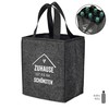 Cepewa Bottle Carrier Made of Felt Anthracite for 6 Bottles