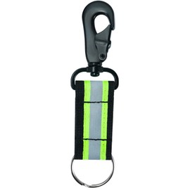 Firefighter Keychian Clip Holder Glove Strap | Glove Holder with Glove Leash Swivel Snap Hook,Reflective Hi-Vis Lime for Quick Access All Style Find in Melo Tough (Key Holder Strap-Lime)