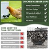 Chicken Water Cups 12pcs - Automatic Filling Waterer Feeder, Gravity