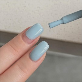 GAOY Pastel Blue Gel Nail Polish, 16ml Soak Off Gel Polish, UV Light Cure for Nail Art DIY Manicure at Home, 3147 Pastel Blue