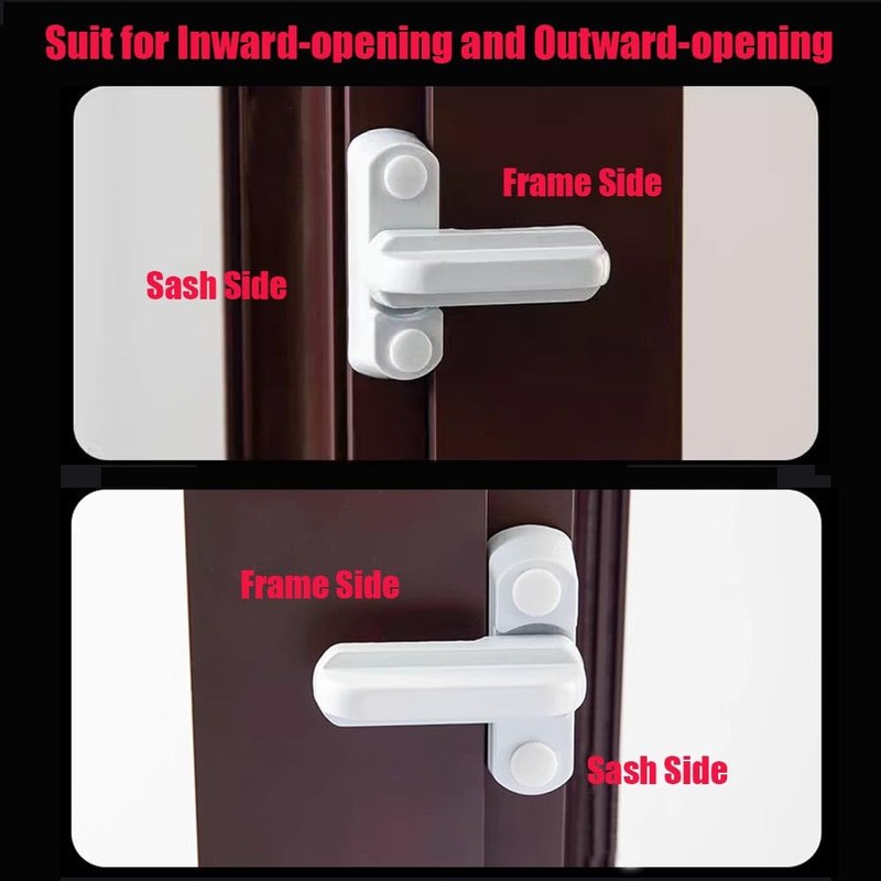 PAIKIUU 2 Pack Sash Jammer Door Jammer Window Security Locks
