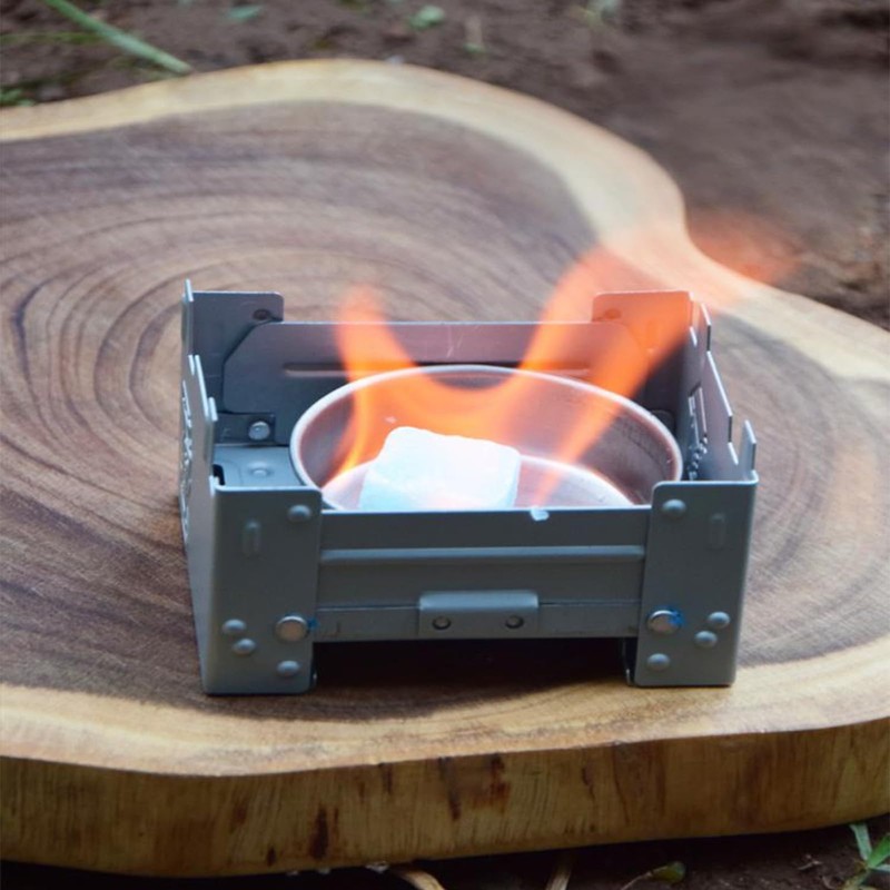ZDSLASHES Solid Fuel Tablet Pocket Stove, Portable Fire Pit for