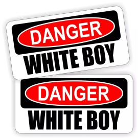 Unbranded/Generic Danger WHITE BOY Funny Hard Hat Stickers Motorcycle Welding Helmet Decals Labels