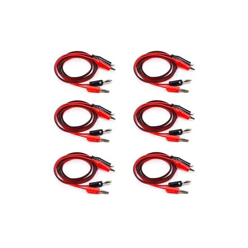bnafes Power Supply Double Alligator Clip to Banana Connector Audio
