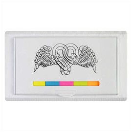 'Calligraphy Heart with Wings' Sticky Note Ruler Pad (ST00034662)