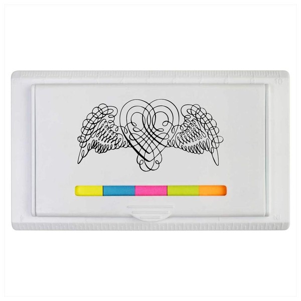 'Calligraphy Heart with Wings' Sticky Note Ruler Pad (ST00034662)