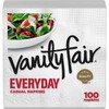 Vanity Fair Everyday Paper Napkins, 100 2-Ply Disposable Napkins (Pack