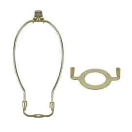 8 inch Lamp Shade Harp Holder Lamp Harp Adapter, Iron Lamp Harp Holder Kit Replacements, DIY Lighting Accessories Horn Frame(gold)