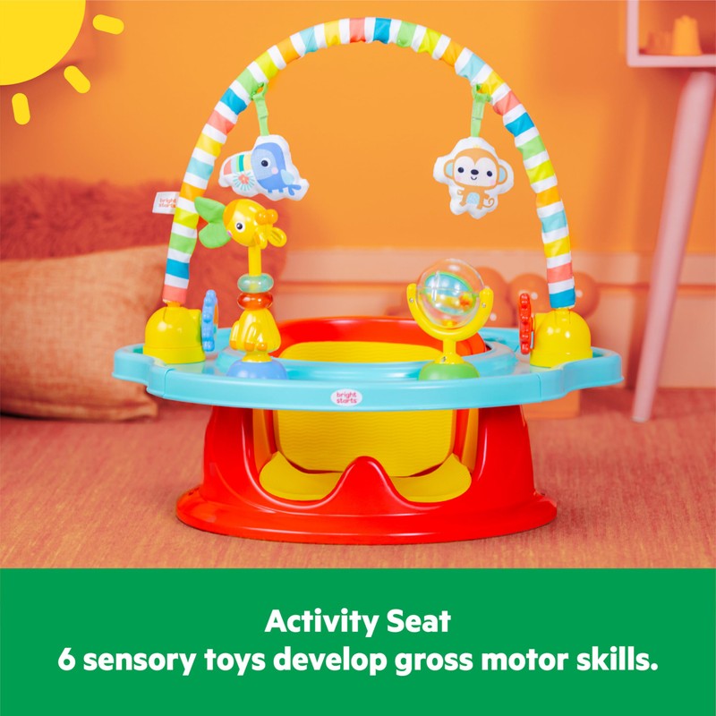 Bright Starts 3-in-1 SuperSeat Playful Paradise, Baby Activity Seat with