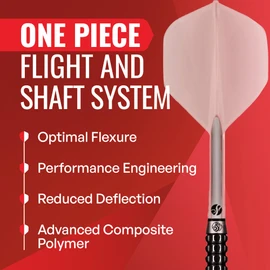 Shot! Darts Flight Deck One Piece Dart Flight and Shaft System, Reduced Deflections, Standard Shaped Flight (350 Micron), Available in Set of 3 (Clear, Inbetween)