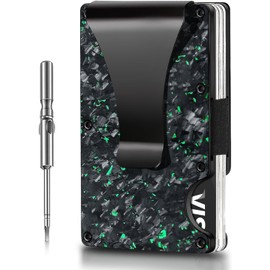 VEVEL Credit Card Holder| Minimalist Wallet| Wallets, Card Cases & Money Organisers| RFID Wallet for Men| Slim Wallet| Wallets for Men UK| Carbon Fiber Wallet| RFID Card Holder| Card Holder Wallet