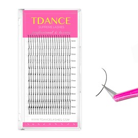 TDANCE Premade Spikes Eyelash Extension Supplies Thickness 0.07 C Curl Mix 14-19mm Matte Black Eyelash Extensions Spikes Fans(Spikes,C-0.07,14-19mm)