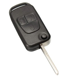 1 x replacement key shell with 3 buttons, flip key, car key, Chiavi key with blank type: HU44 remote control, remote control key housing without electronics. INION