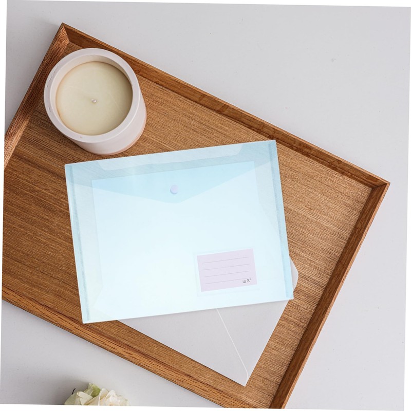 Pack of 20 Document Bags with Snap Closure, Coloured Document