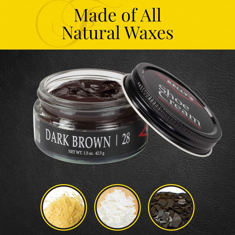 Kelly's Dark Brown Shoe Polish 1.5 oz - Professional Leather